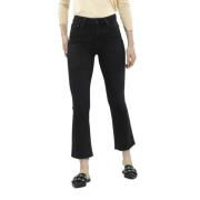 Paige Cropped Trousers Black, Dam
