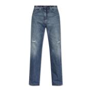 Salvatore Ferragamo Jeans with vintage effect Blue, Herr