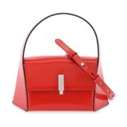 Salvatore Ferragamo Geometrisk Läderhandväska Red, Dam