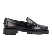 Sebago Svarta Läder Slip-On Moccasins Black, Dam