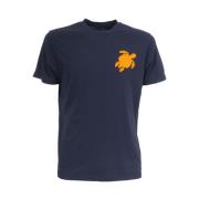Vilebrequin Orange Patch T-Shirt Blue, Herr