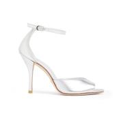 Stuart Weitzman Liquid Metallic Högklackad Sandal Gray, Dam