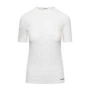 Jil Sander Modern Vit Bomull Crewneck T-shirt White, Dam