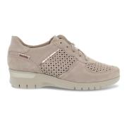 Mephisto Platt sko för kvinnor i mocka läder, laminat Pink, Dam
