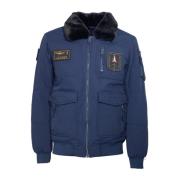 Aeronautica Militare Vadderad Pilotjacka i Blått Blue, Herr