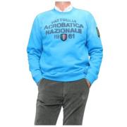 Aeronautica Militare Vintage Tvättad Sweatshirt Blue, Herr