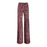 Alberta Ferretti Wide Trousers Pink, Dam