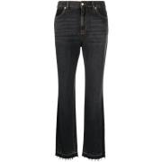 Alexander McQueen Svarta Straight Jeans för Kvinnor Black, Dam