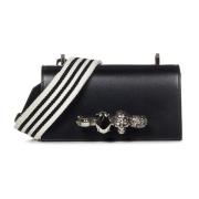 Alexander McQueen Snygg Svart Cross Body Väska för Män Black, Herr