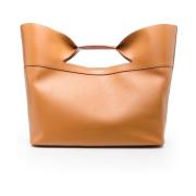 Alexander McQueen Bow Läder Toteväska - Brun Brown, Dam