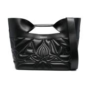 Alexander McQueen The Bow Quiltad Toteväska Black, Dam