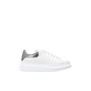 Alexander McQueen Vita Sneakers med Metallic Häl White, Dam