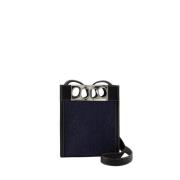 Alexander McQueen Denim/Svart Mini Toteväska - Läder, Klicklås Blue, D...