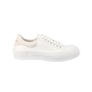 Alexander McQueen Bomull sneakers White, Dam