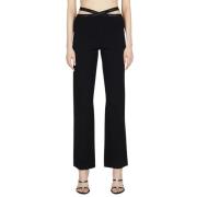 Alexander Wang Straight Trousers Black, Dam