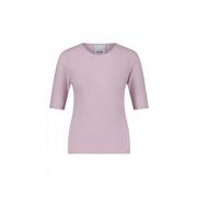 Allude Kortärmad tröja i ull-kashmirblandning Pink, Dam