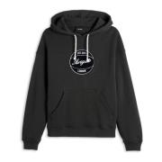 Axel Arigato Basketball Patch Bomull Hoodie Black, Herr
