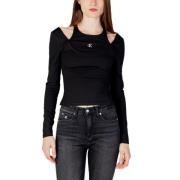 Calvin Klein Jeans Long Sleeve Tops Black, Dam