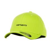 Carhartt Wip Lime/Svart Script Cap Streetwear Stil Green, Herr