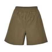 Gestuz Korta shorts med elastisk midja Green, Dam