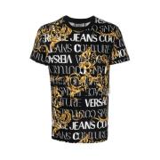 Versace Jeans Couture Baroque Noir T-Shirt Multicolor, Herr