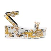 Versace Jeans Couture Multifärgade Sandaler Ss23 White, Dam