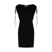 Versace Jeans Couture V-ringad klänning Black, Dam