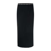 Versace Jeans Couture Svarta Kjolar för Kvinnor Aw23 Black, Dam