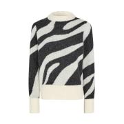 Levete Room Zebra Print Kalima 17 Tröja Black, Dam