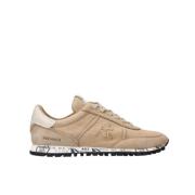 Premiata Herr Sean Sneakers i Blandat Läder Beige, Herr