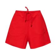 Ganni Shorts med logotyp Red, Dam