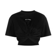 Palm Angels Klassisk Logo T-shirt - Pwaa064F23Jer001 Black, Dam