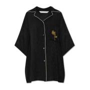 Palm Angels Glansig skjorta Black, Dam