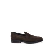 Tod's Bruna Mocka Platta Skor Brown, Herr