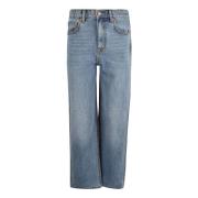 Tory Burch Straight jeans med hög midja Blue, Dam