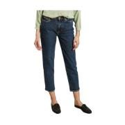 Samsøe Samsøe Casual Mom Cut Cropped Jeans Blue, Dam