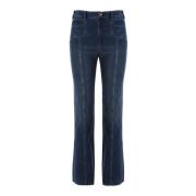 See by Chloé Räfflad Corduroy Flare Jeans Blue, Dam