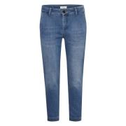 Part Two Casual Cropped Jeans Blue, Dam