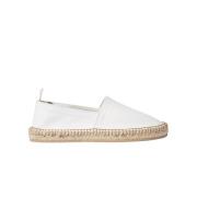 Scarosso Lola Espadrillos - Handgjorda Blå Mocka White, Dam