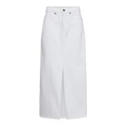 Co'Couture VikaCC Denim Slitskjol White, Dam