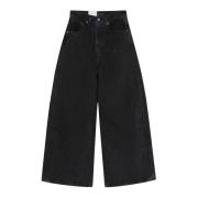 Levi's Svarta Loose-fit Jeans med Hög Midja Black, Dam