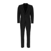 Dolce & Gabbana Enkelknäppt Kostym för Män Black, Herr
