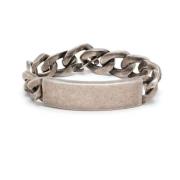 Maison Margiela Silver Curb Chain Armband Gray, Herr