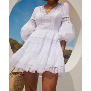 Charo Ruiz Ibiza Violette Dress White, Dam