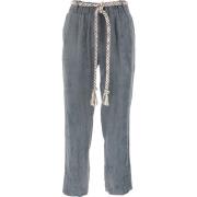 Alysi Wide Trousers Blue, Dam