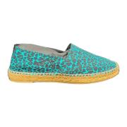 Saint Laurent Leopard Canvas Espadrilles Blue, Herr