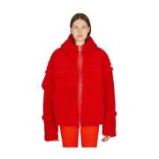 1017 Alyx 9SM Faux pälsskjuvjackor Red, Dam