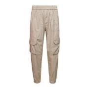 44 Label Group Tapered Trousers Beige, Herr