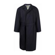 Maison Margiela Svart trenchcoat med långa ärmar Black, Herr