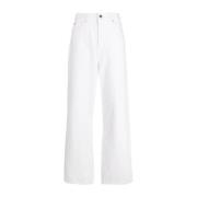 Wardrobe.nyc Vita Low Rise Wide Jeans White, Dam